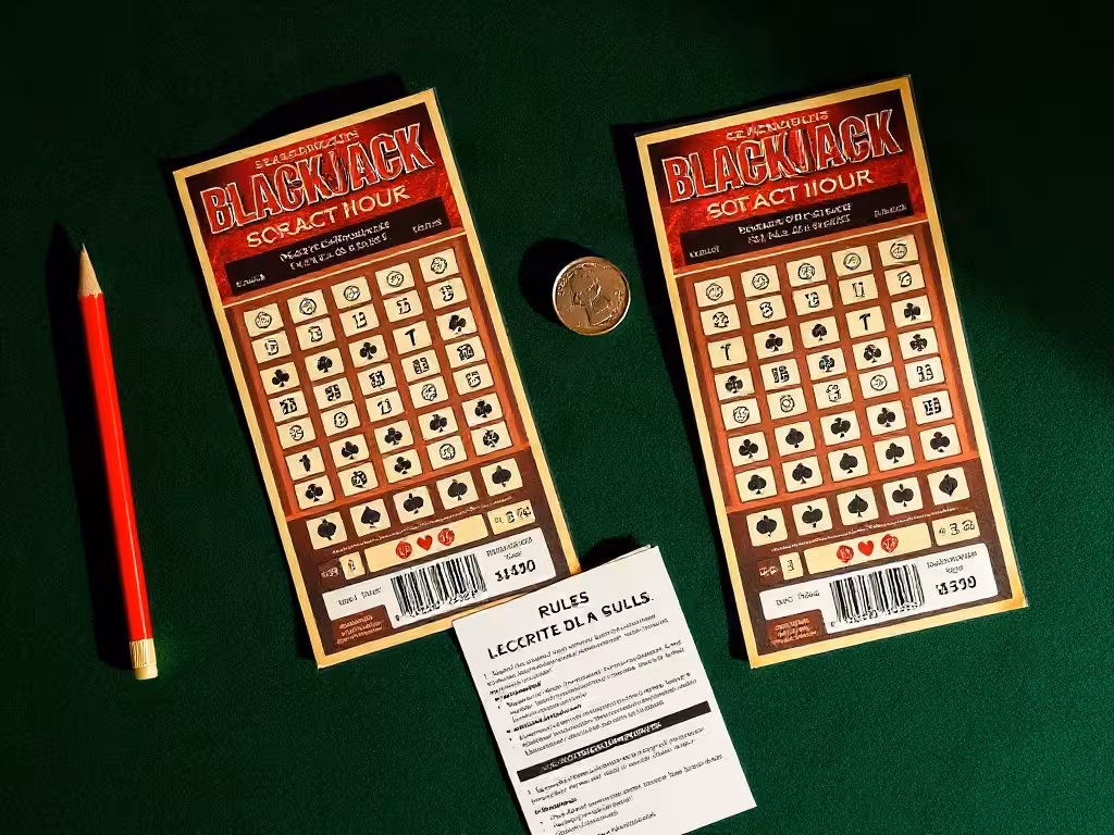 Comparaison visuelle entre deux tickets Black Jack FDJ à gratter.