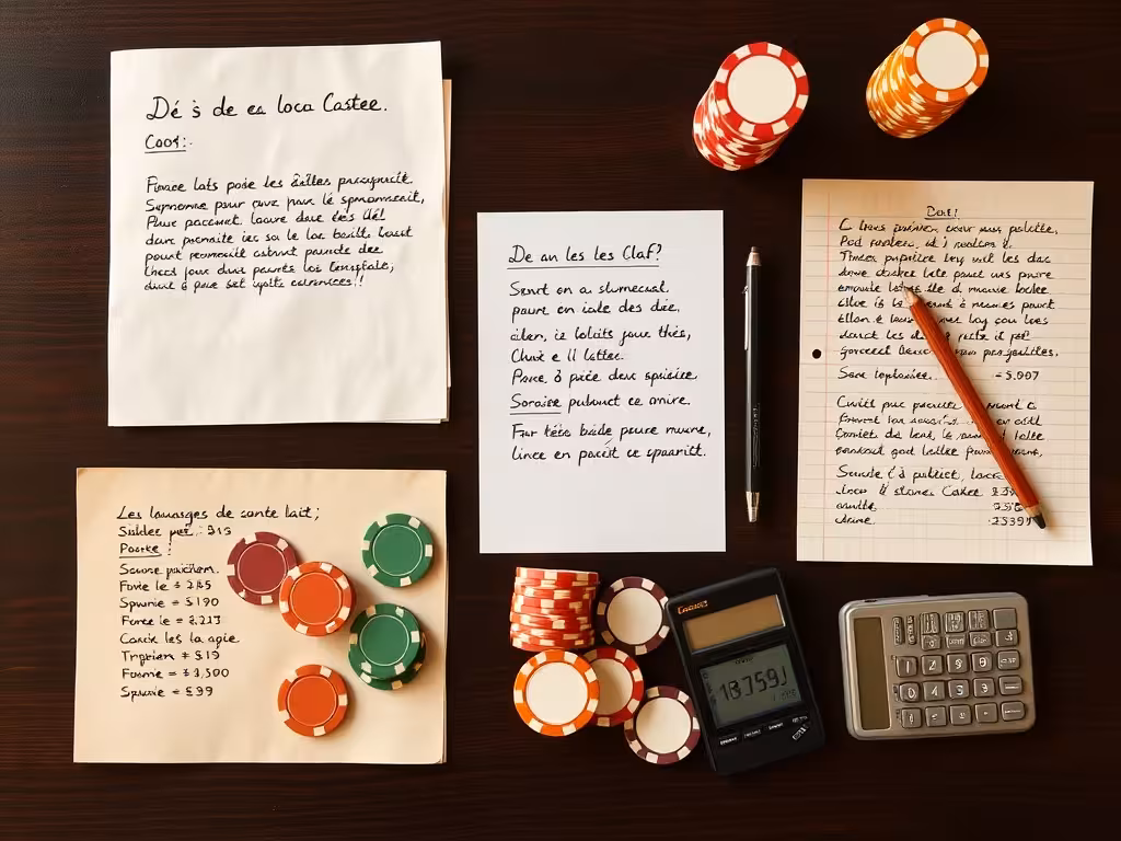 Jetons de casino et notes de gestion de bankroll, approche méthodique des mises à la roulette