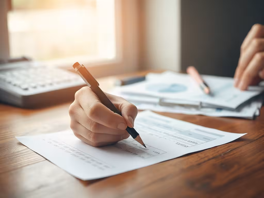 Calcul des gains quinté avec stylo et feuille de formules analytiques