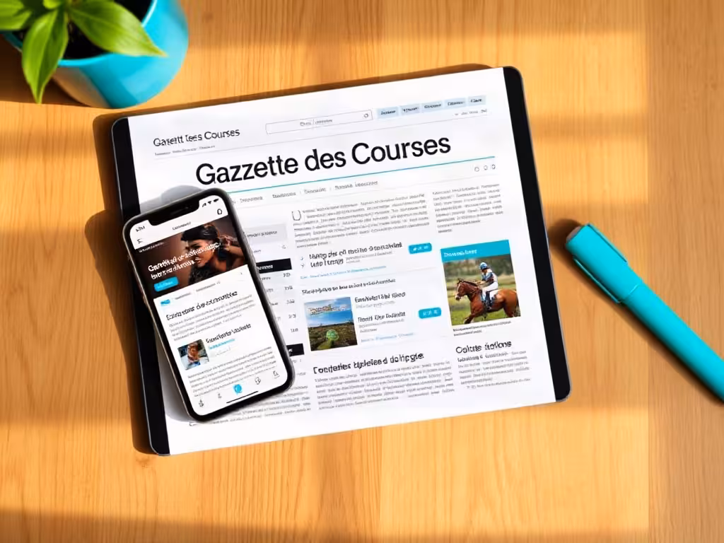 Consultation numérique de la Gazette des courses sur tablette et smartphone