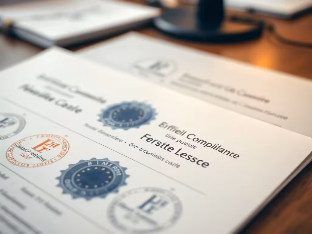 Documents de régulation et conformité de casino, symboles officiels de licence
