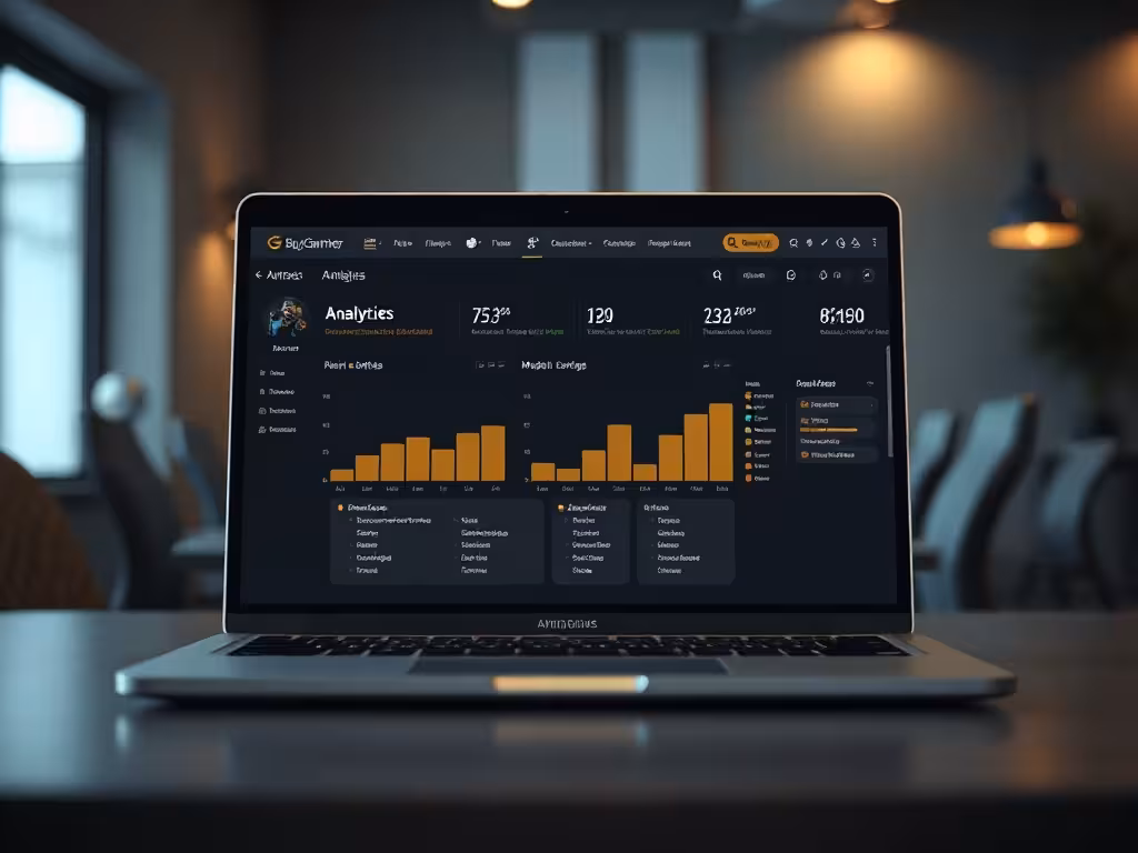 Interface d'un casino en ligne affichant statistiques et catalogue de jeux