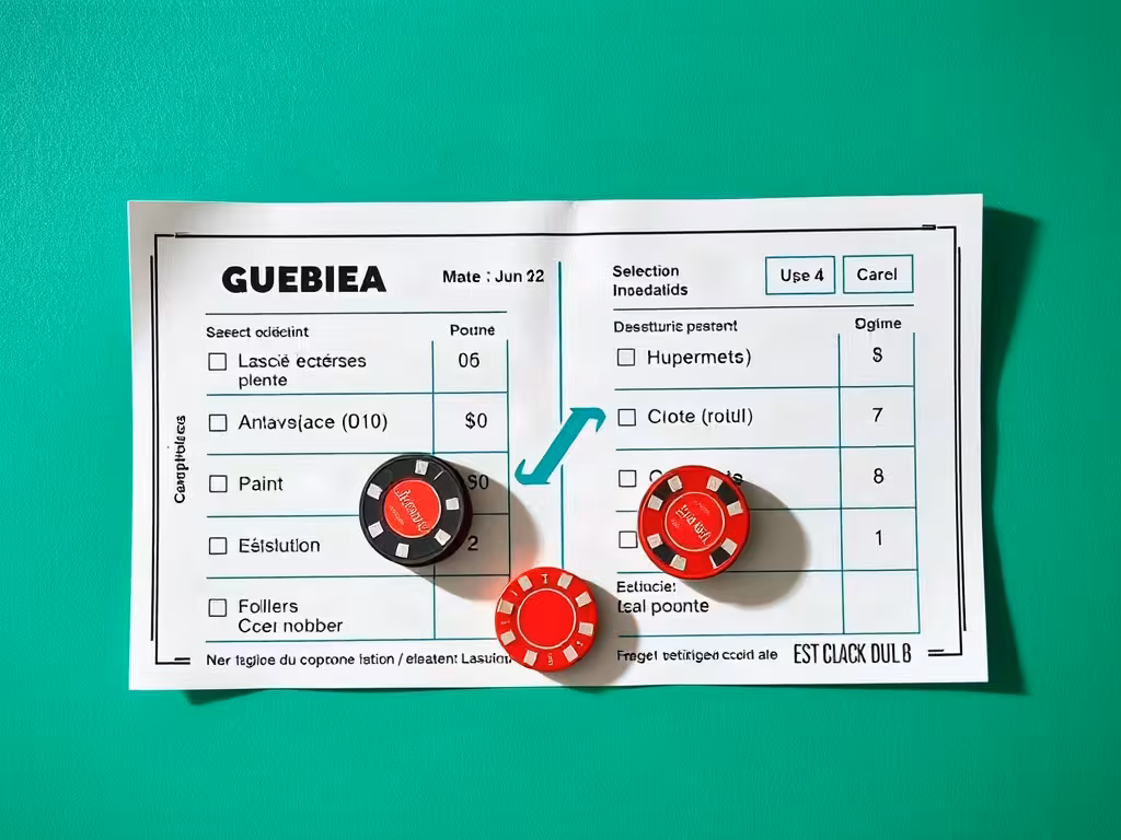 Combinaison de deux chevaux sur ticket de pari double montrant les liaisons entre sélections