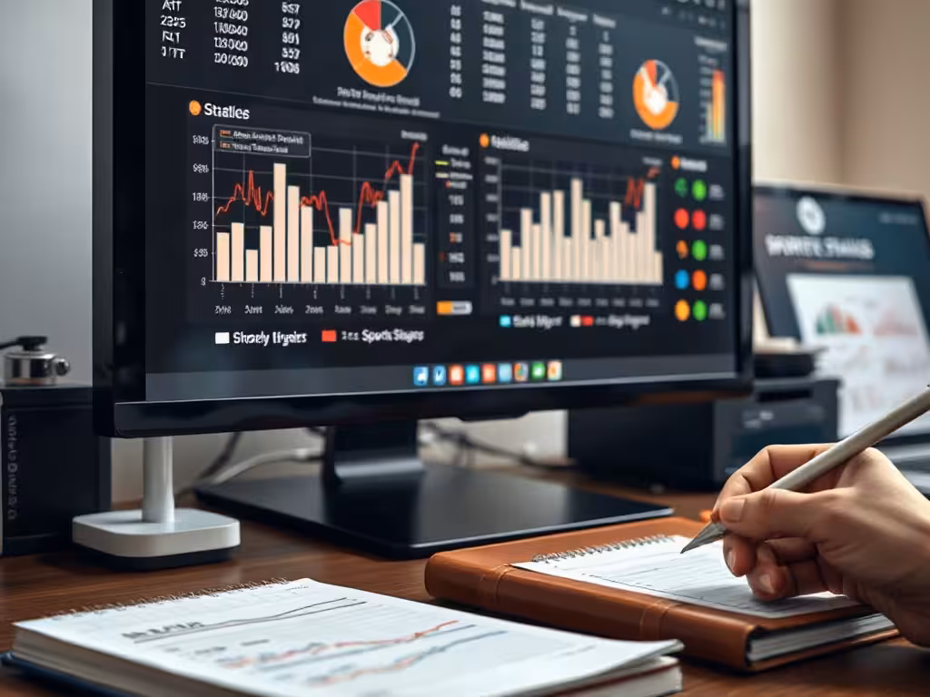 Écran d'analyse de statistiques baseball avec notes manuscrites - indicateurs clés pour les pronostics
