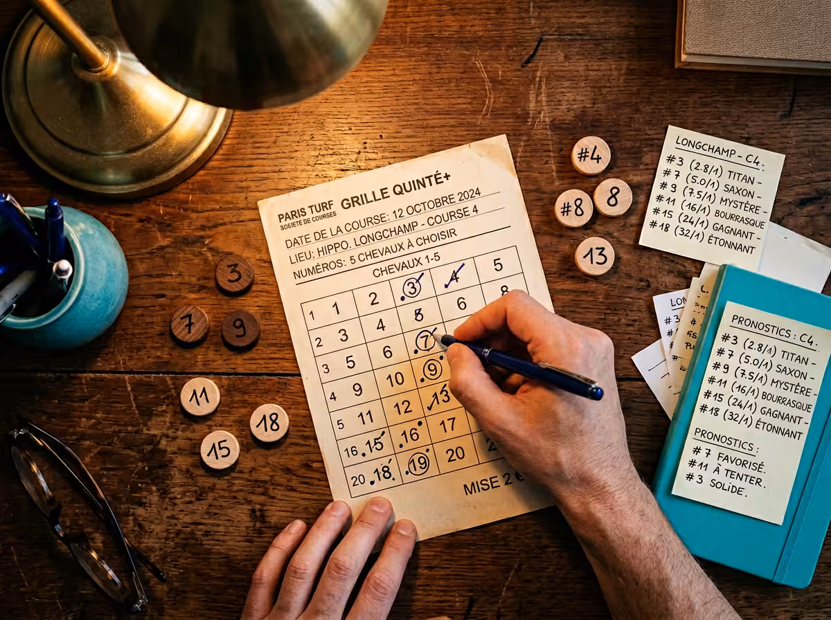 Construction d'un ticket de quinté avec bases et combinaisons