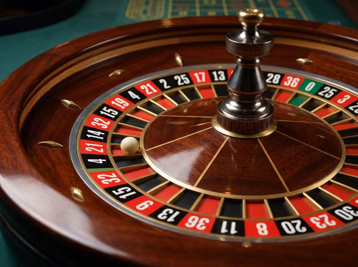 Détail de la roue de roulette européenne avec numéros et couleurs