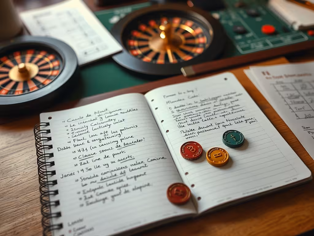 Carnet de stratégies roulette et jetons pour tester les systèmes en mode gratuit