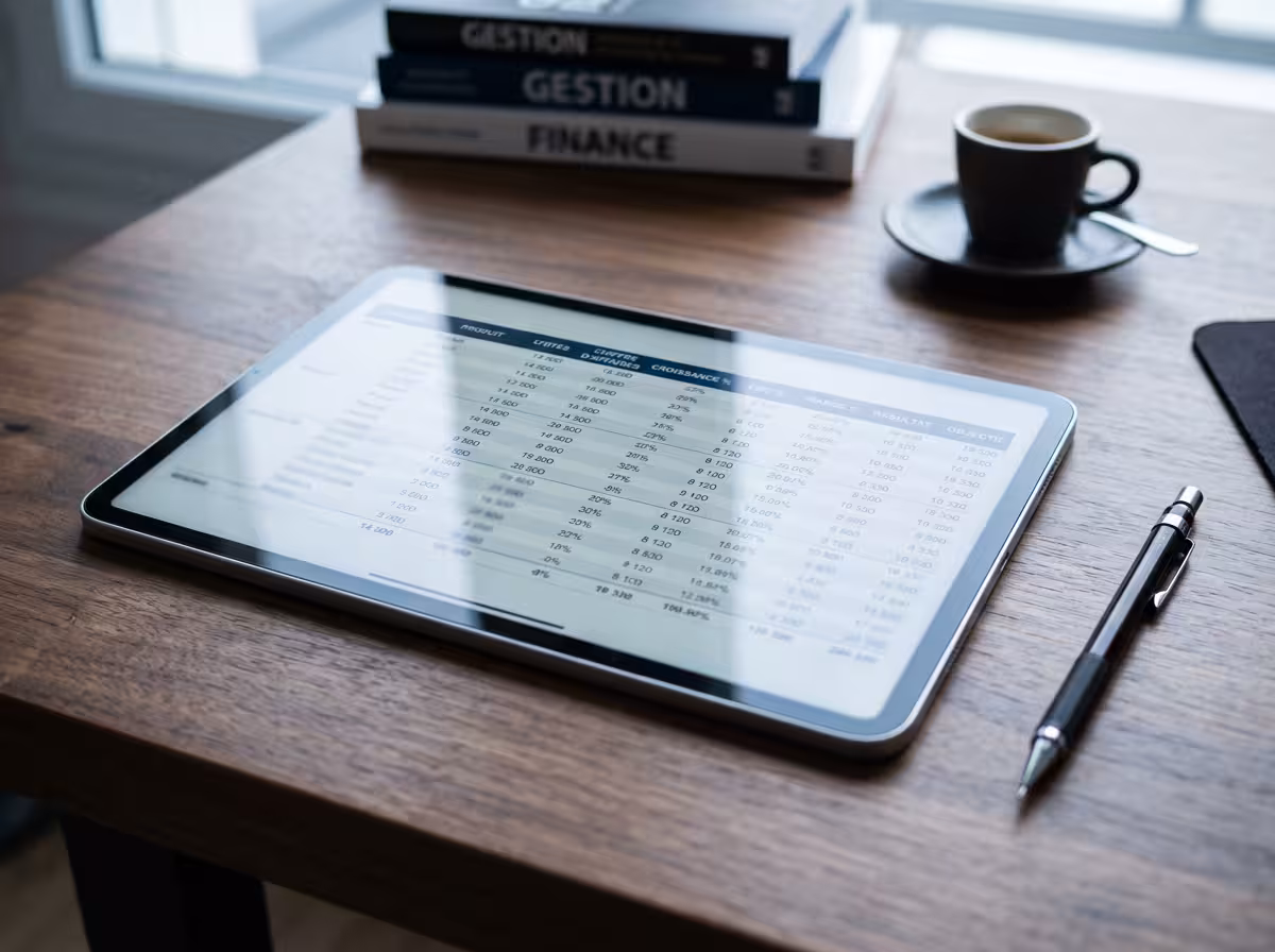 Tablette affichant un tableau de taux de retour PMU, analyse des données ANJ sur les paris simples placé gagnant