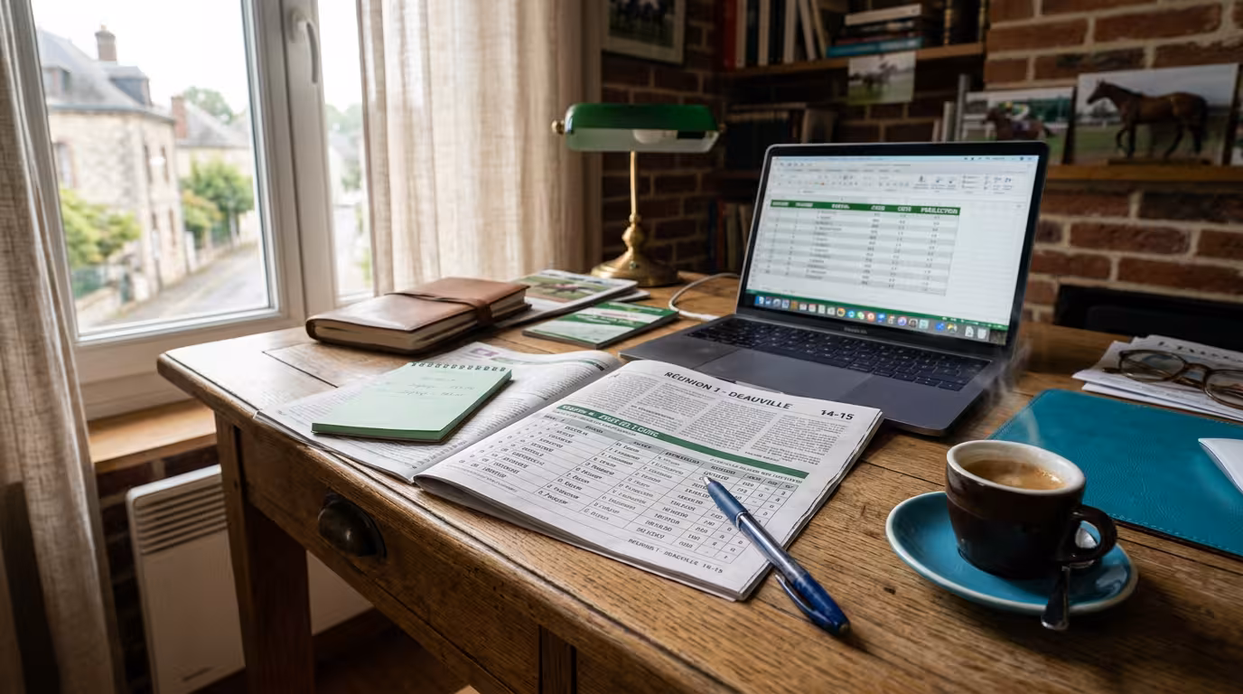 Bureau d'analyse turf avec presse hippique et classement statoprono ouvert