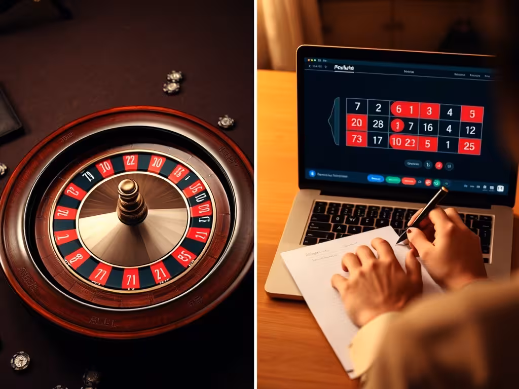 Roulette en ligne ANJ avec écran de jeu et analyse méthodique.